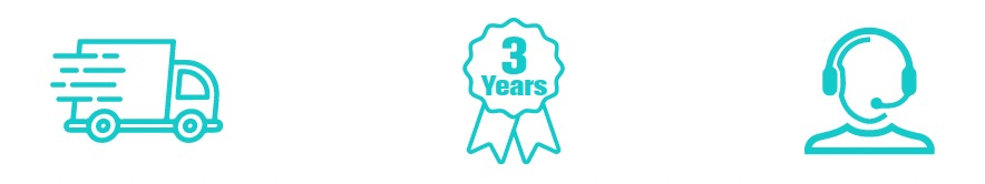 Fast delivery, 3-year warranty, and direct local support